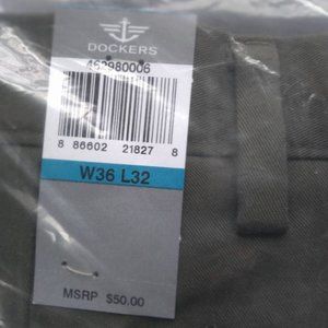 Mens Docker Pants - Greenish Gray 36/32